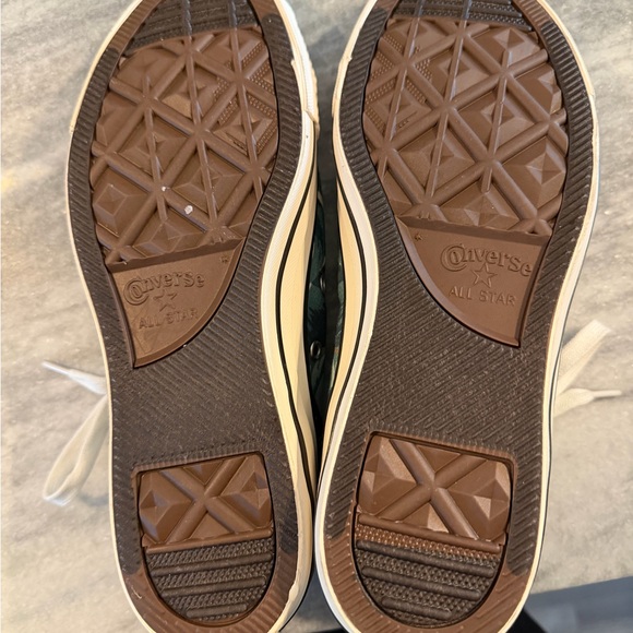 Converse All Star Green Patterned High Top Sneakers - Picture 3 of 6